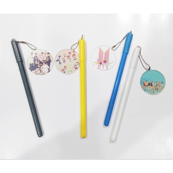 Bút bangtan kèm dây treo BMCI2 bút army dễ thương thần tượng idol hoạt hình