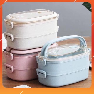 [ MUA HÀNG NHẬN QUÀ TẶNG] Hộp cơm văn phòng ( hộp cơm lúa mạch) thibun19