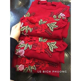 Váy gấm thuê hoa cực đẹp