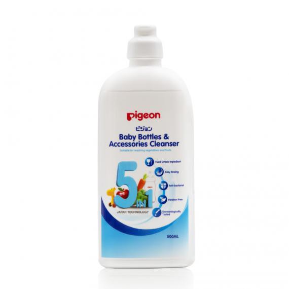 Dung dịch súc rửa bình sữa và rau củ quả Pigeon ECO 5in1
