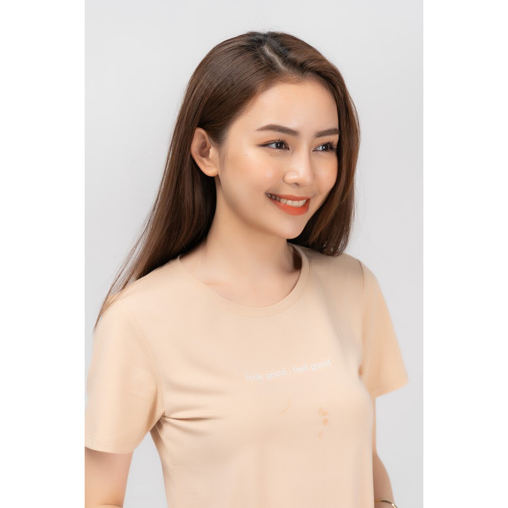 Áo phông nữ cổ tròn cotton YODY thấm hút cực tốt, thoáng mát và mềm mại - PPN4134 | BigBuy360 - bigbuy360.vn