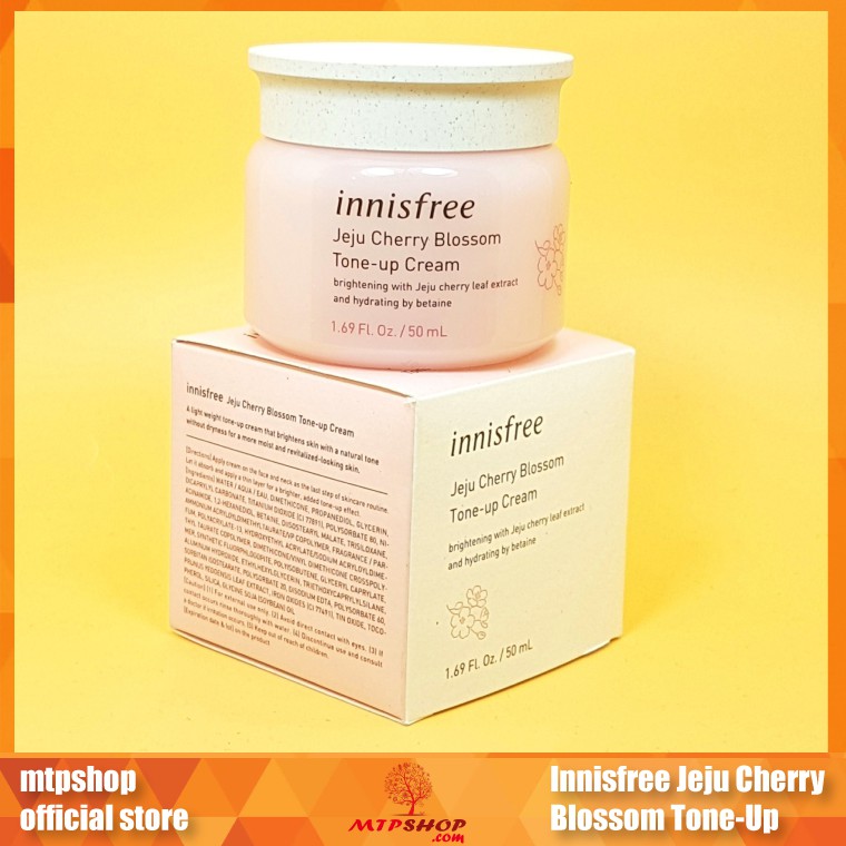 Kem Dưỡng Trắng Da Nâng Tone Innisfree Jeju Cherry Blossom Tone-Up Cream