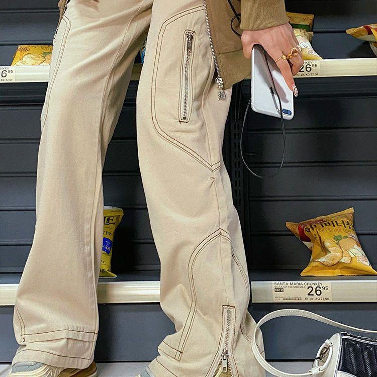 Quần Jeans Nữ Dài Ống Loe Thêu Chữ Thời Trang Hàn Quốc