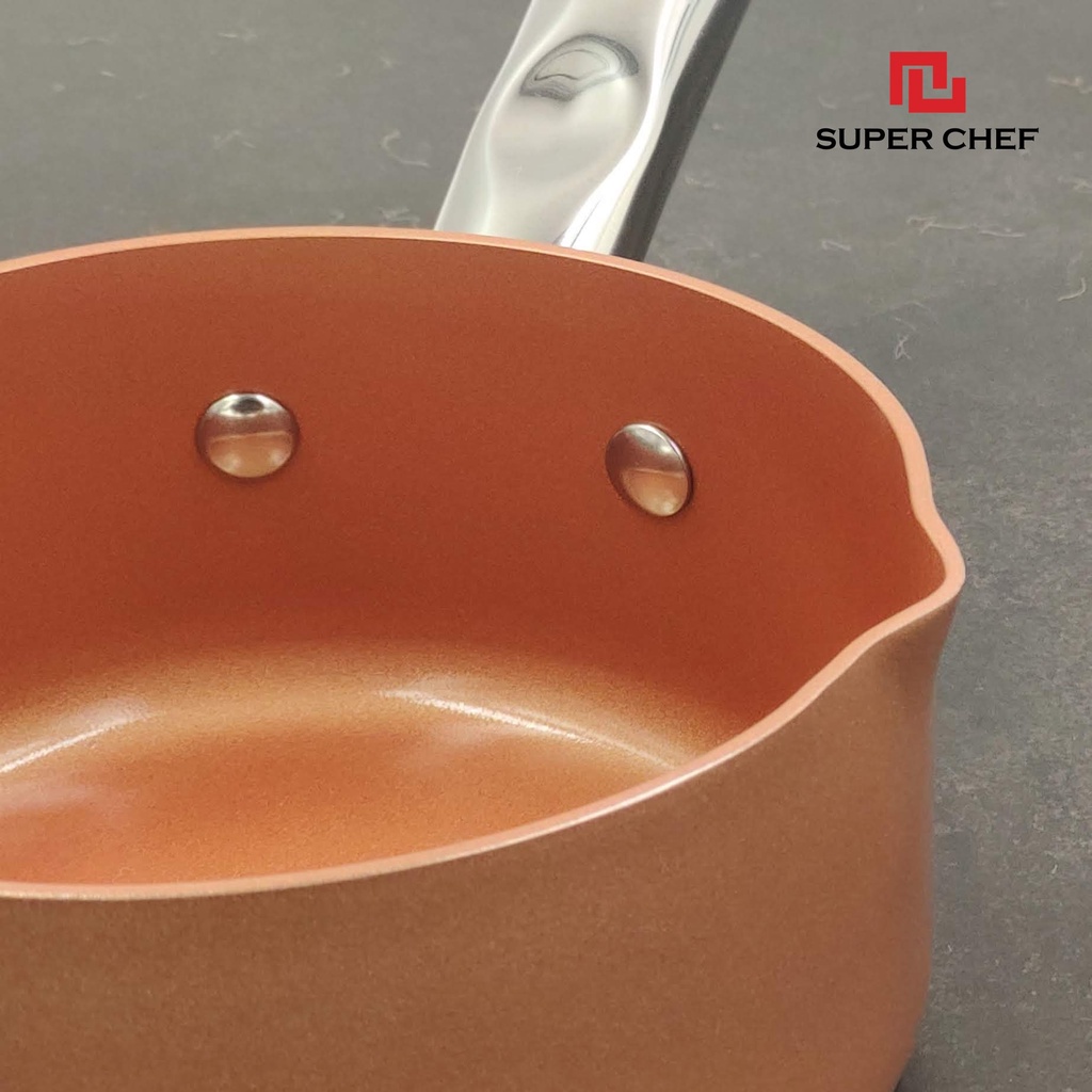 [Mã BMBAU50 giảm 7% đơn 99K] Bộ Nồi Chảo Nấu Cháo Cho Bé Super Chef Công Nghệ Ceramic Cao Cấp (14cm)