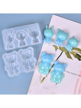 Khuôn Silicon làm đồ trang trí thủ công DIY hình gấu dễ thương