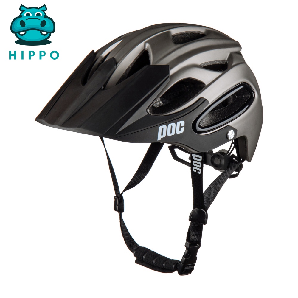 Mũ bảo hiểm xe đạp thể thao chuyên nghiệp Poc 07 siêu nhẹ thoáng khí màu xám - HIPPO HELMET