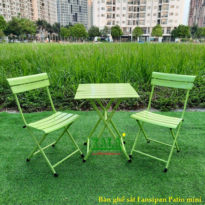 Bàn ghế sắt Fansipan Patio mini gấp gọn chính hãng