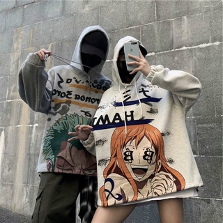 Áo thun hoodie họa tiết hoạt hình dễ thương cho cặp đôi