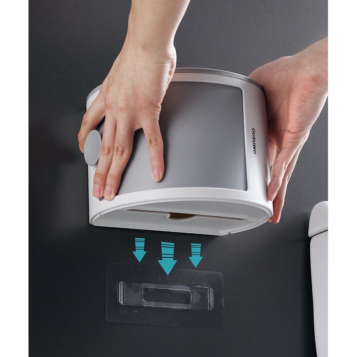 Kệ Để Mỹ Phẩm Trong Nhà Tắm OUSUWO , Hộp Đựng Giấy Vệ Sinh Dán Tường Cửa Kéo Xếp Chồng Tiện Lợi