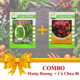 [Combo 2 Gói Hạt Giống] Mướp Hương + Cà Chua Bi