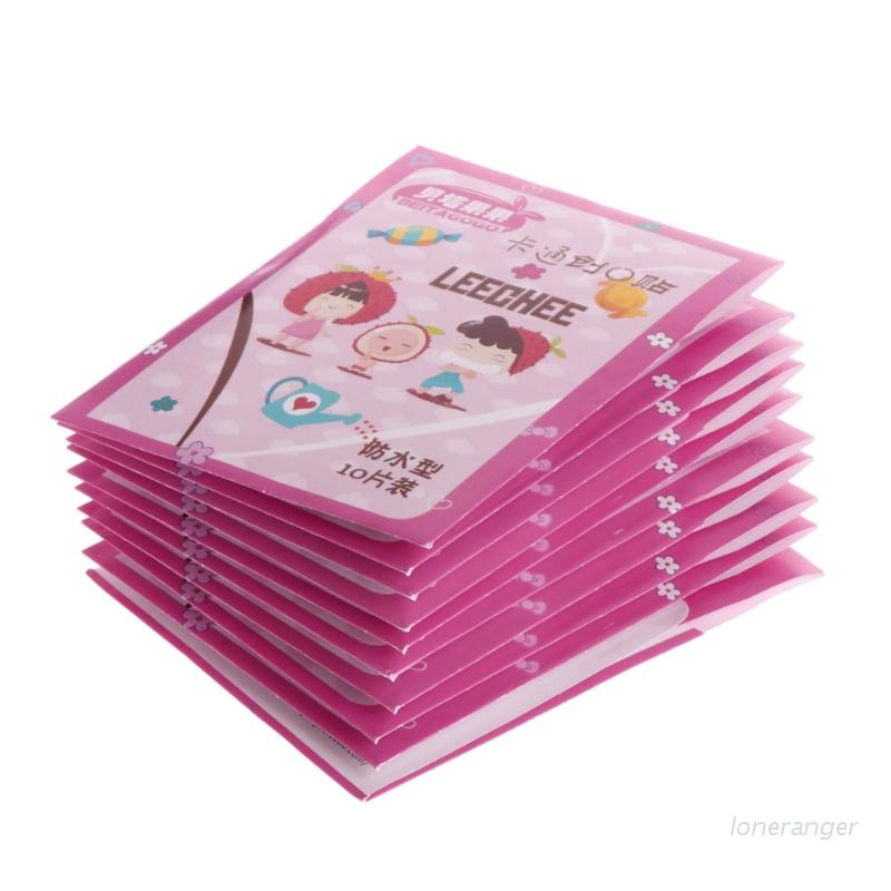 Set 100 Băng Keo Cá Nhân Chống Thấm Nước Họa Tiết Hoạt Hình Cho Bé