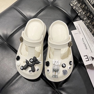 Dép cross Sandal Đế Dày Siêu Nhẹ, Tặng kèm bộ hình gắn Kaws 3D [ SỤC KHOÉT] [ Tặng sticker y như ảnh] S02