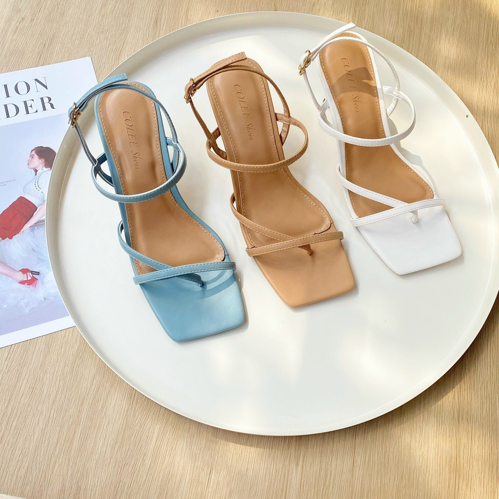GIÀY SANDAL COLEE MẢNH XỎ NGÓN GÓT NHỌN CAO 8 CM HÀNG VNXK