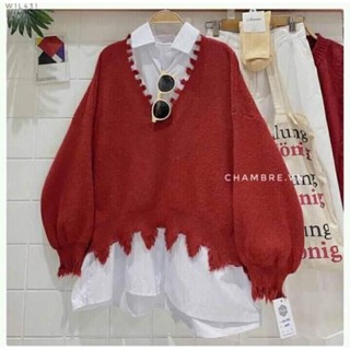Áo len tay bồng cách điệu