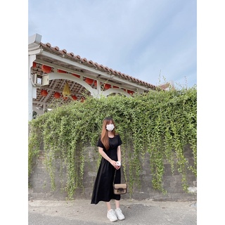 Đầm midi xếp li eo (ảnh thật/ có sẵn)