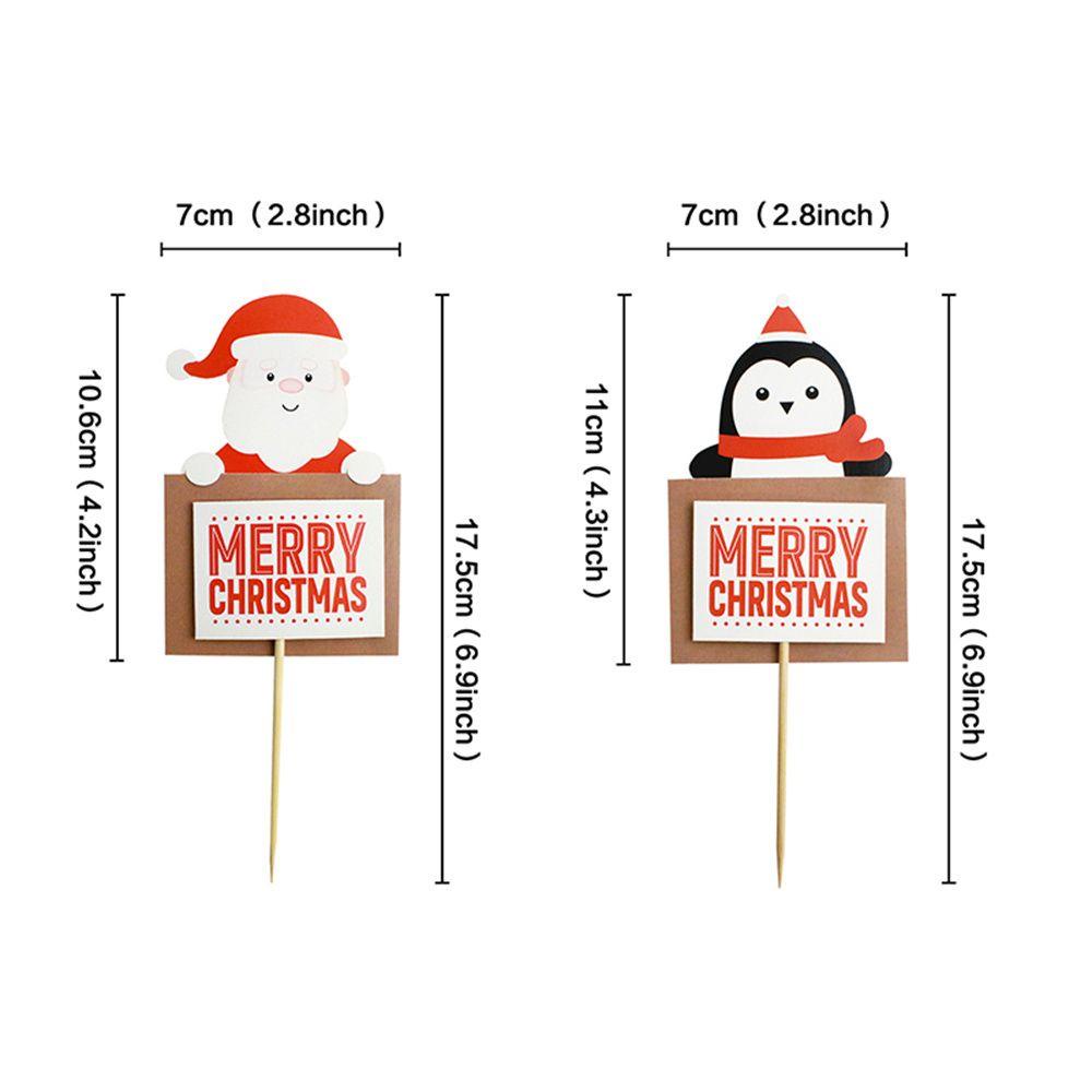 Mioshop 10 Que Cắm Trang Trí Bánh Kem Hình Ông Già Noel