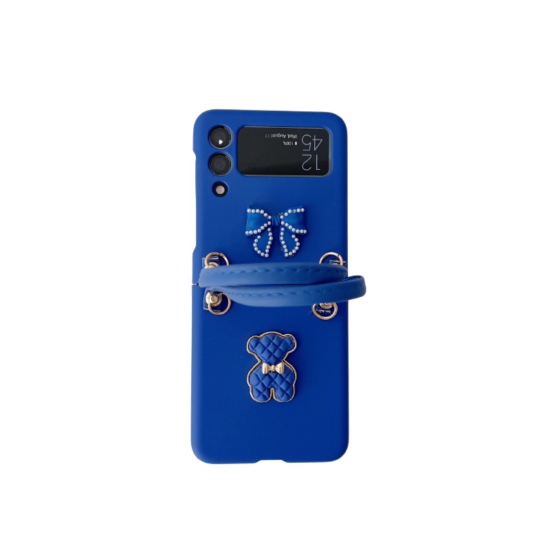 Ốp Điện Thoại PC Cứng Chống Sốc Hình Gấu Dễ Thương Cho Samsung Galaxy Z Flip 4 5G Samsung Zflip 3