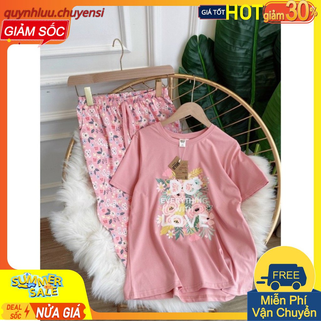 [Mã WASTCOOL giảm 15% tối đa 50K đơn 99K] BNU44 - SET BỘ EVERYTHING QUẦN THÔ HOA 3 MÀU NỮ