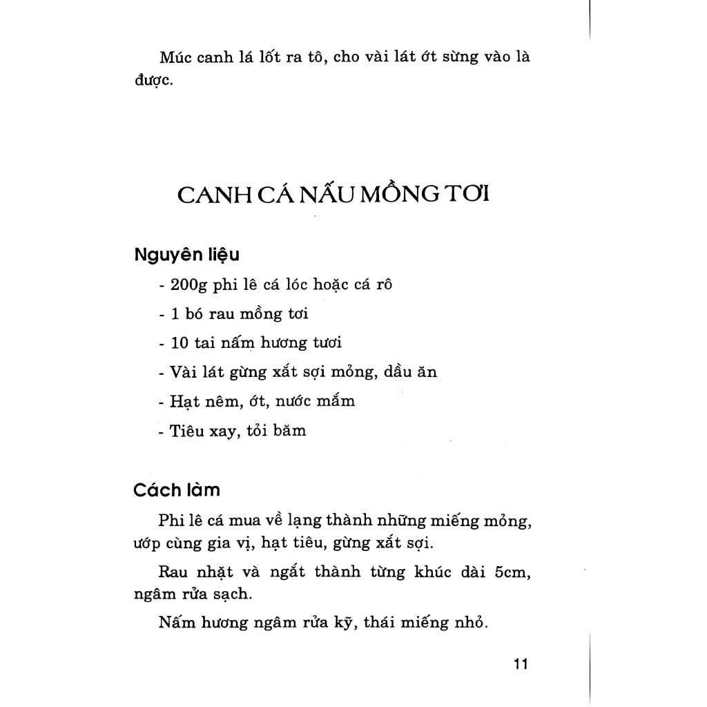 Sách - Các Món Canh Cá