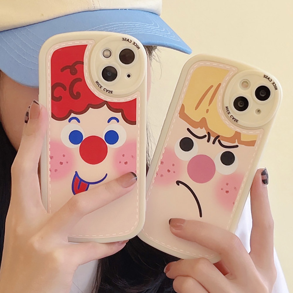 Ốp Điện Thoại TPU Mềm Viền Khung Hình Bầu Dục Hoạt Hình Cho IPhone 13 12 11 Pro Max X XS Max XR 6 6s 8 7 Plus