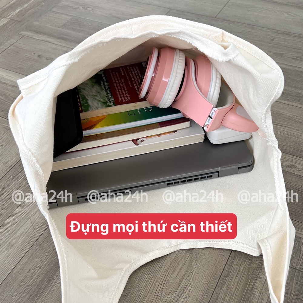 Túi tote vải Canvas túi nhỏ phong cách đi học đi chời hàn quốc giá rẻ in Life is better AH1606