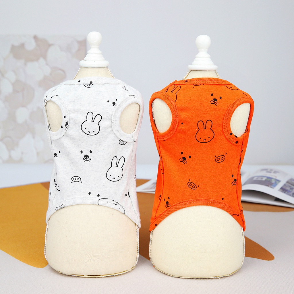 Bộ 27 Áo Thun Cotton In Hình Thỏ Thời Trang Mùa Hè Dành Cho Thú Cưng