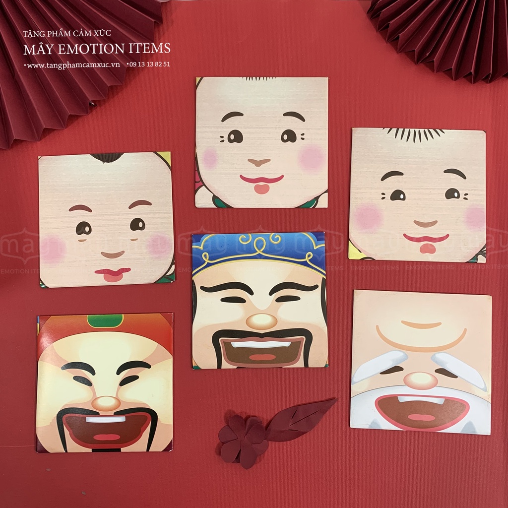 Bao lì xì theo tích tranh đông hồ kiêm tranh decor - tô màu - thiệp ghi lời chúc