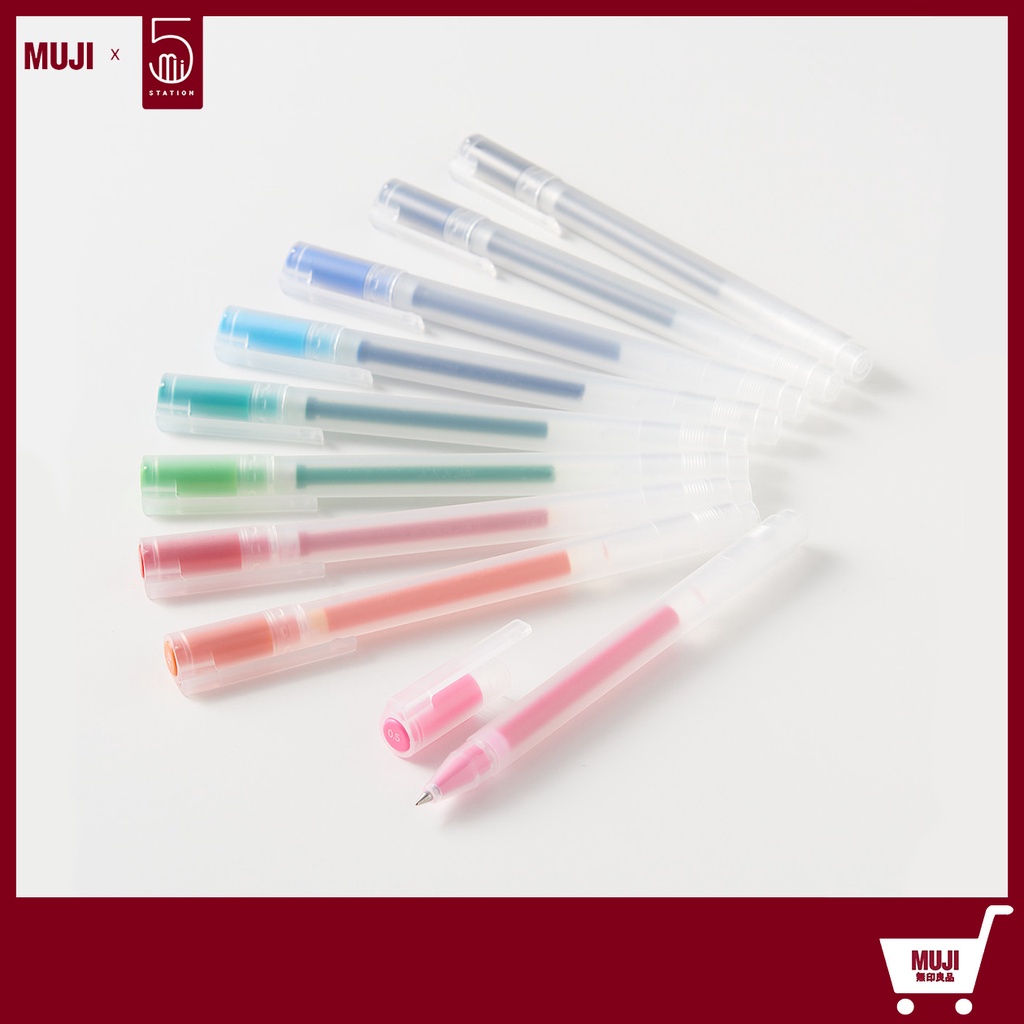 Bút Bi Gel Muji Có Nắp  - Đủ Màu