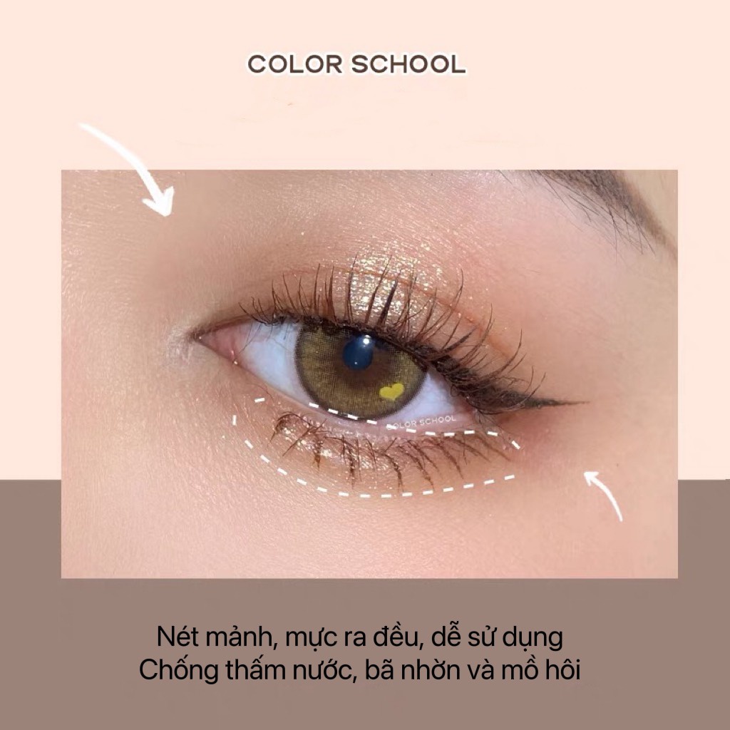 Bút kẻ mắt COLOR SCHOOL Bright Eyes Very Thin Eyeliner HOLD LIVE Ink rhyme poetry HL299 HLIV35 CS015 COLO04