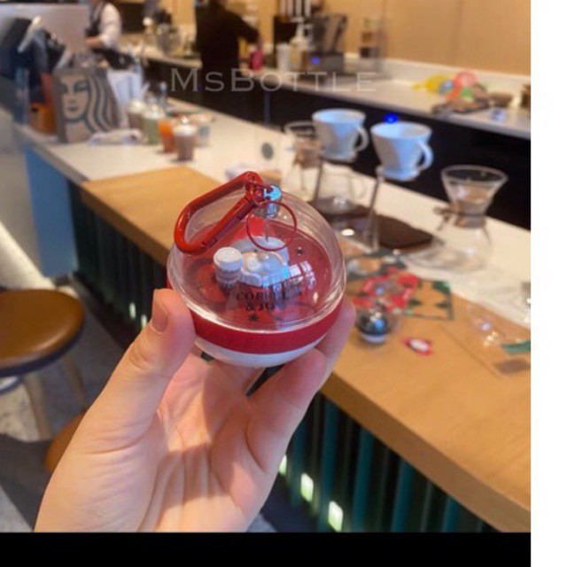 MÓC KHOÁ QUẢ CẦU STARBUCKS + CARD