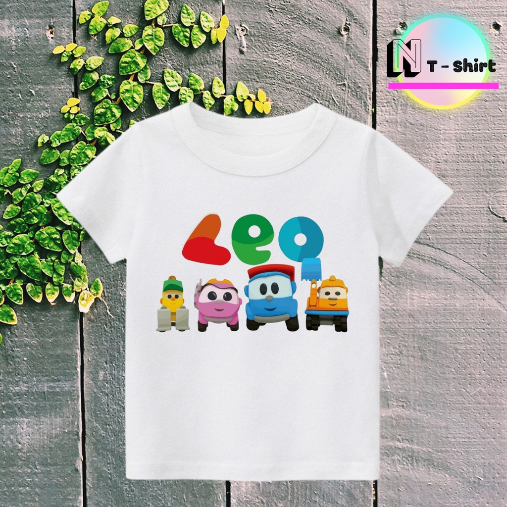 Áo thun cho bé trai,bé gái 💖Họa tiết Hoạt Hình LEO THE TRUCK siêu dễ thương💖 Áo cotton mềm mát mịn thấm hút mồ hôi💖05