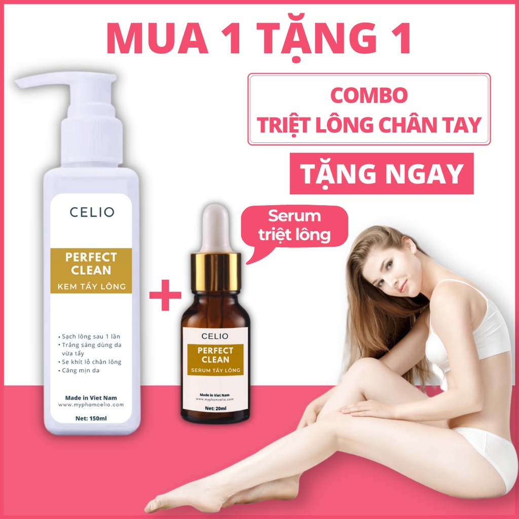 Kem Tẩy Lông CELIO 5ml Triệt Sạch Bất Chấp Các Loại Lông Dùng cho Vùng Bikini Nách Chân Tay Ngực an toàn cho da nhạy cảm