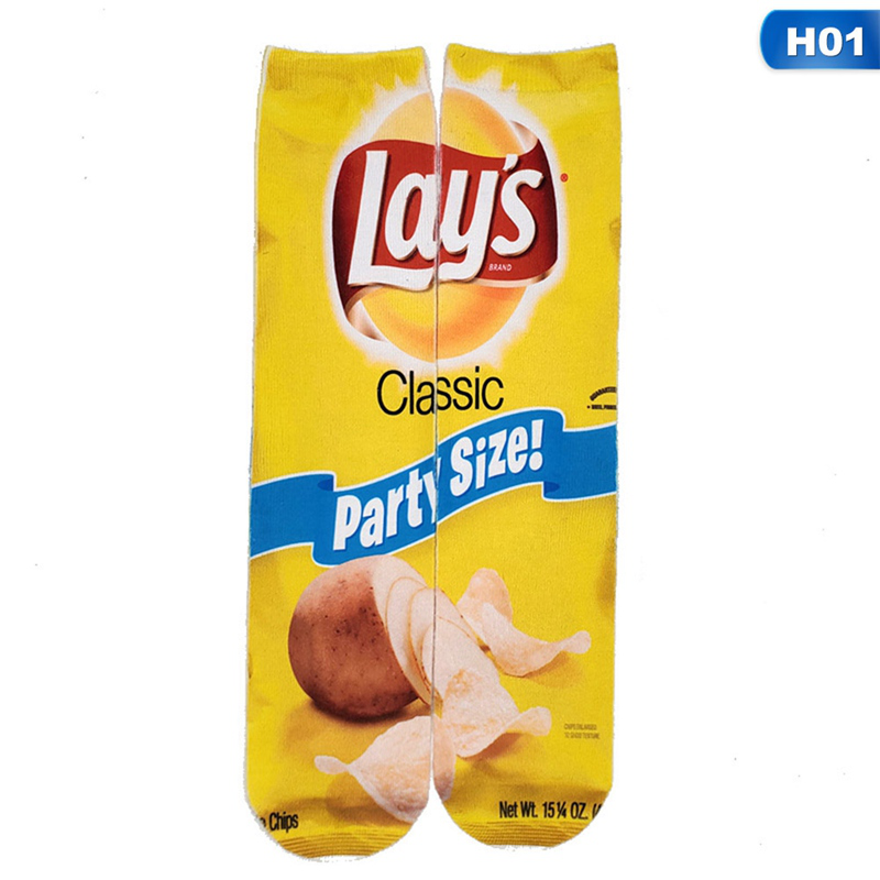 1 Đôi Tất Chân Cotton In Hình Ngộ Nghĩnh Cho Nam Nữ