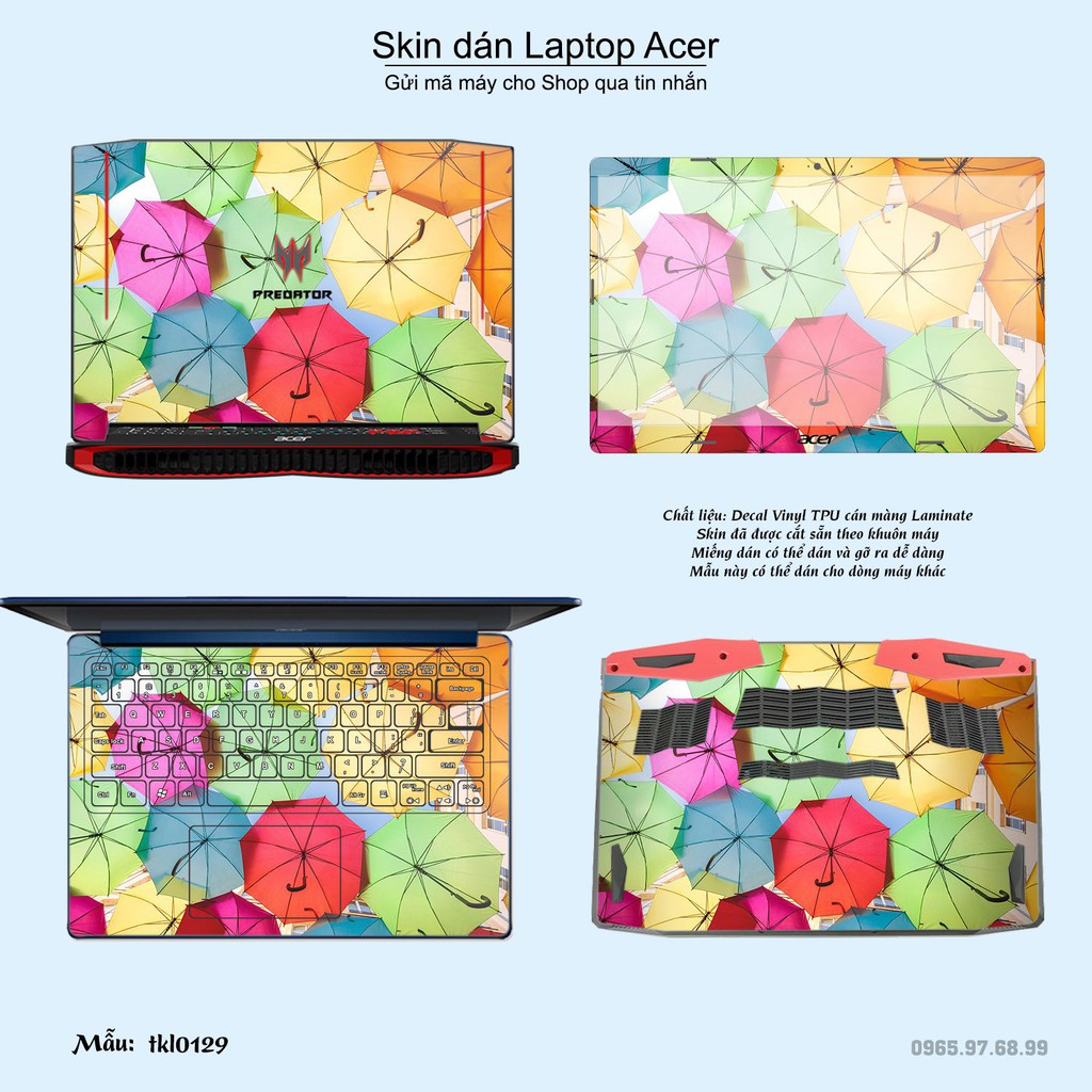 Skin dán Laptop Acer in hình thiết kế nhiều mẫu 3 (inbox mã máy cho Shop)