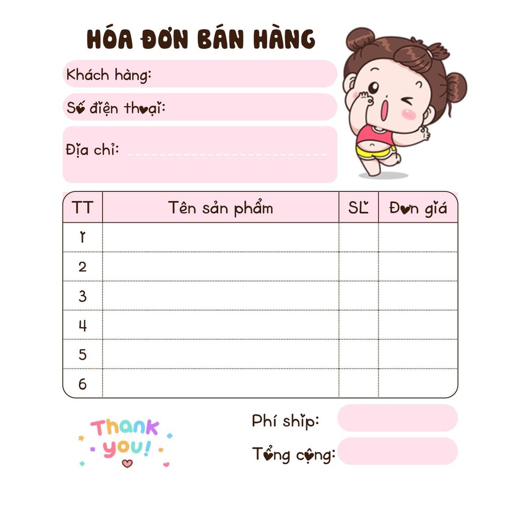 [MUA 10 CUỐN TẶNG 1 CUỐN] Hoá đơn bán hàng mini online