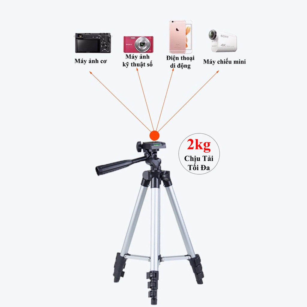 Giá Đỡ Chụp Ảnh, Chân Đỡ Điện Thoại, Máy Ảnh Tripod 3110, Tripod 3120A 3 Chân Chắc Chắn Phù Hợp Với Mọi Loại Điện Thoại