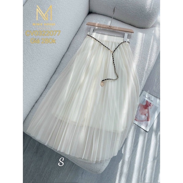 Hàng Quảng Châu Chân Váy Ren Dài 3 Lớp Dây Xích Mạ Vàng sn