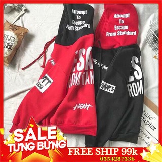 Áo hoodie nón phối màu