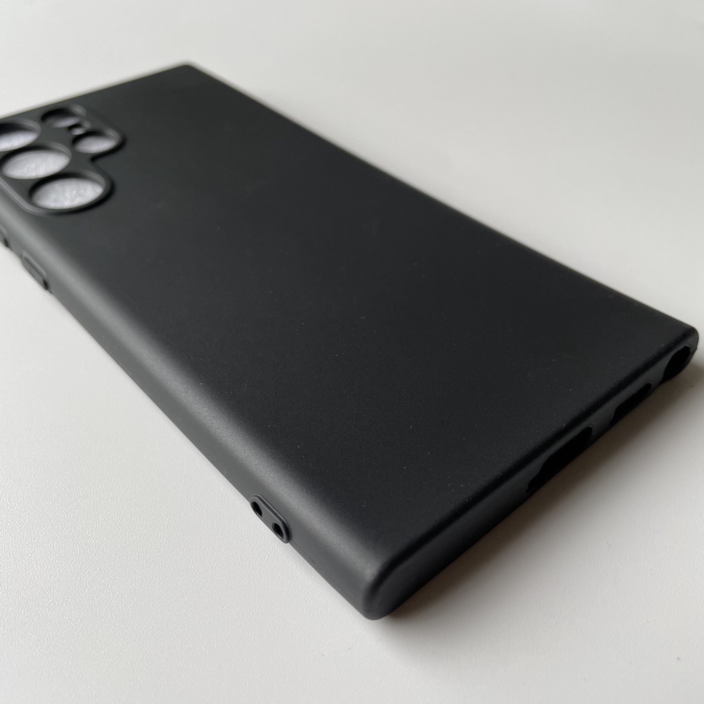 Ốp lưng silicon đen nhám cho Samsung Galaxy S22 Ultra không bám vân tay, khoét riêng từng mắt camera.