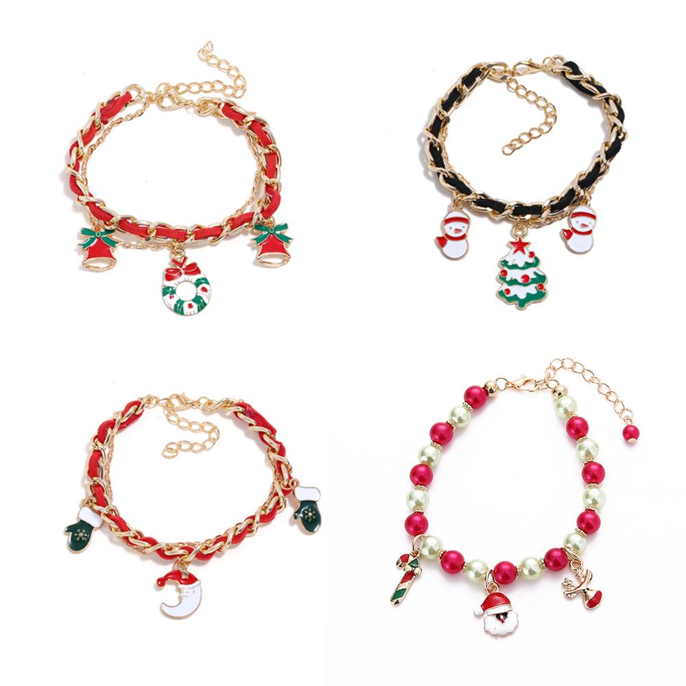 Vòng Tay Chuỗi Hạt Phong Cách Giáng Sinh Mới