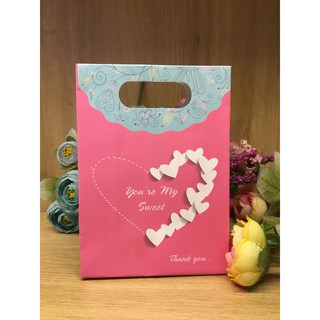 JG GIÁ SỈ_ Combo 10 Túi Giấy Nắp Gấp Dễ Thương Đựng Son Đựng Mỹ Phẩm Mẫu 17 Size 14x10x5,2cm