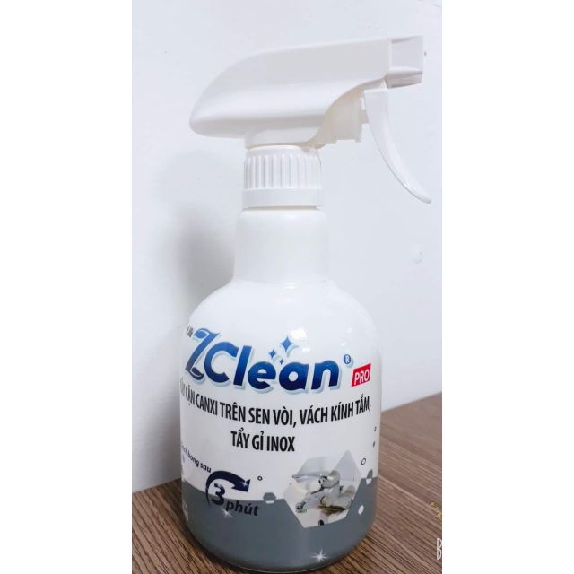 ZCLEAN TẨY CẶN CANXI TRÊN SEN VÒI, VÁCH KÍNH, BỒN RỬA 