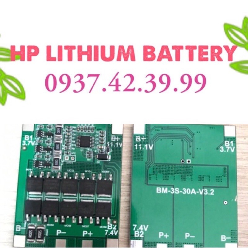 Mạch bảo  vệ pin Lion 3S30A  full