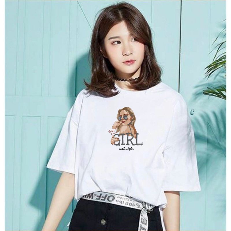 Áo thun tay lỡ có size unisex GIRL 🥰🥰