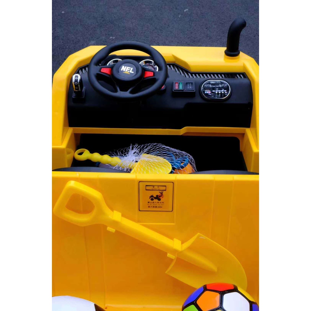 Xe ô tô điện công trình 4 bánh 2 chỗ ngồi trẻ em