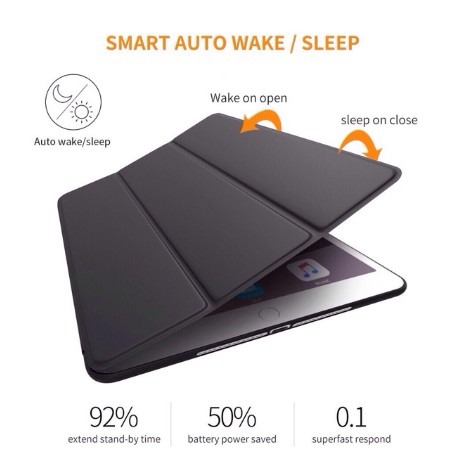 Bao Da Ipad Mini 1/2/3/4 Smart Case - Chính Hãng - Có Giá Đỡ - Đóng Tắt Màn Hình