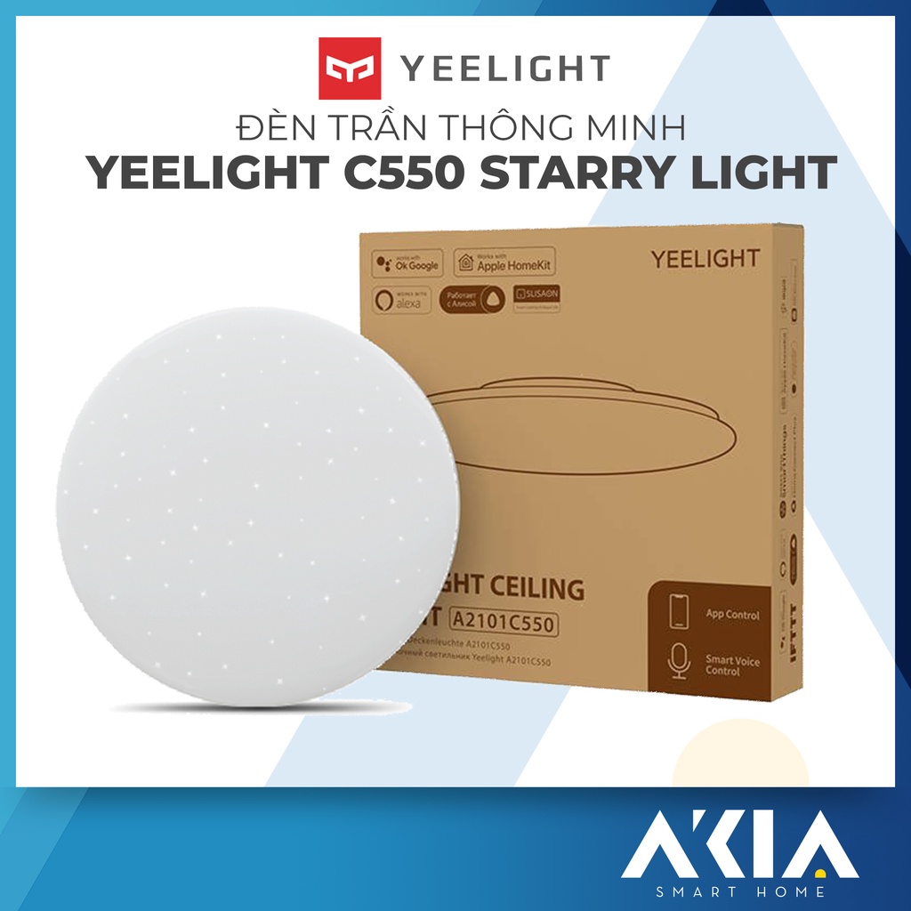Đèn Trần Yeelight Ceilling Light A2101C550 Starry Light Ánh Sao - Đèn Ốp Trần LED Tương thích Apple HomeKit, Mi Home