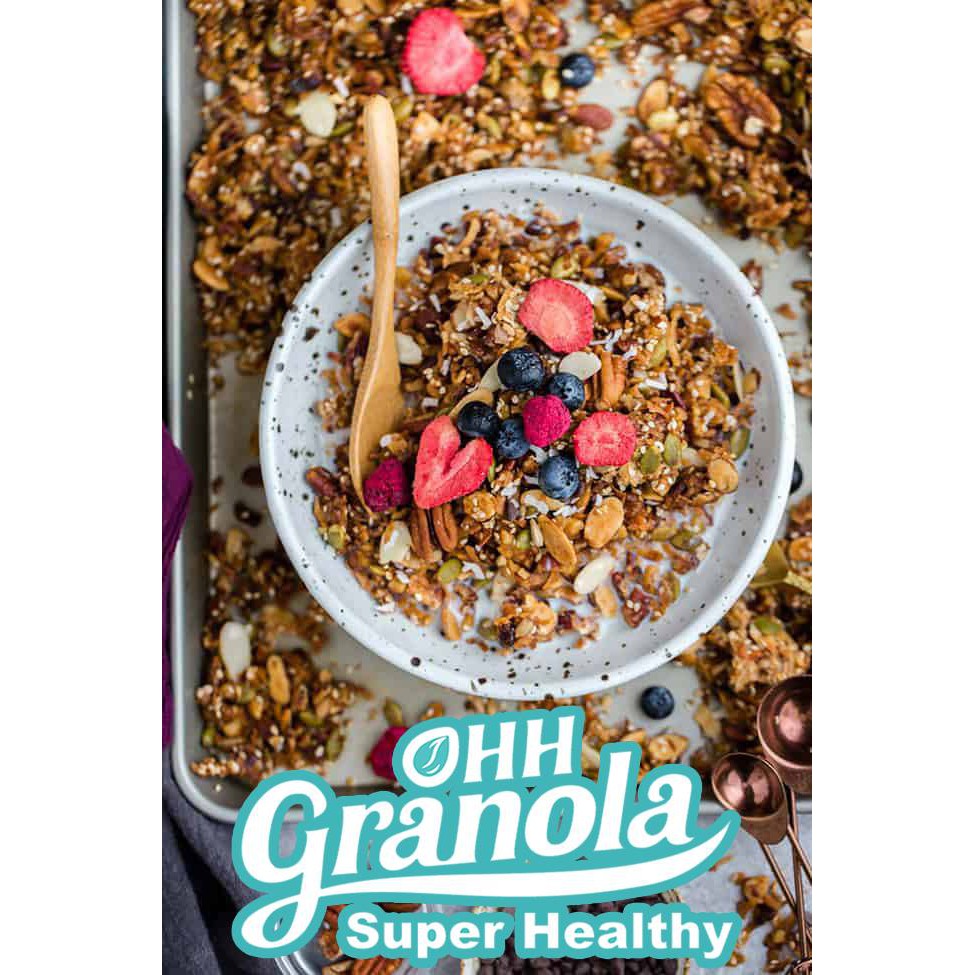 Ngũ Cốc Trái Cây Sấy - Ăn Sáng - Giảm Cân Dòng Super Healthy (Ohh Granola) 250g, Tiêu Chuẩn FDA - Hoa Kỳ