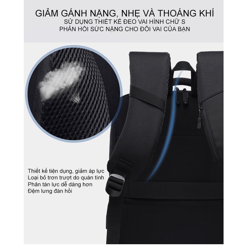 Balo Laptop Công Sở Thời Trang Cao Cấp Đựng Laptop Siêu Nhiều Ngăn, Đa Công Dụng, Dùng Đi Làm Đi Chơi & Du Lịch