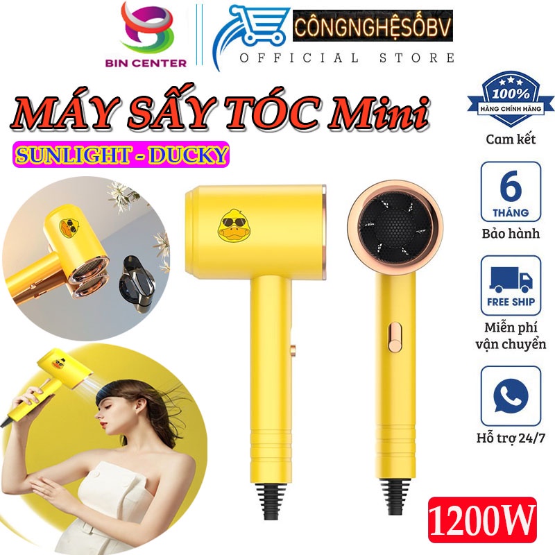 Máy sấy tóc mini icon siêu kute, Máy sấy mini 2 chiều hình con vịt L.Ducky công suất 1200W